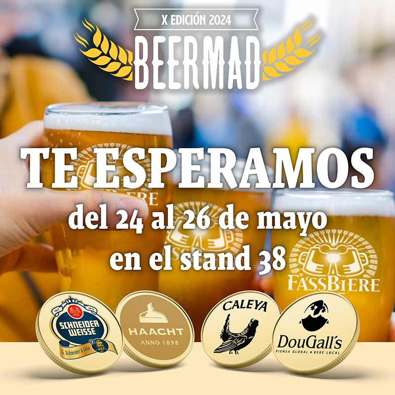 Fassbiere en la X edición de Beermad 2024 con cervezas Schneider Weisse, Haacht, Caleya y DouGall’s.