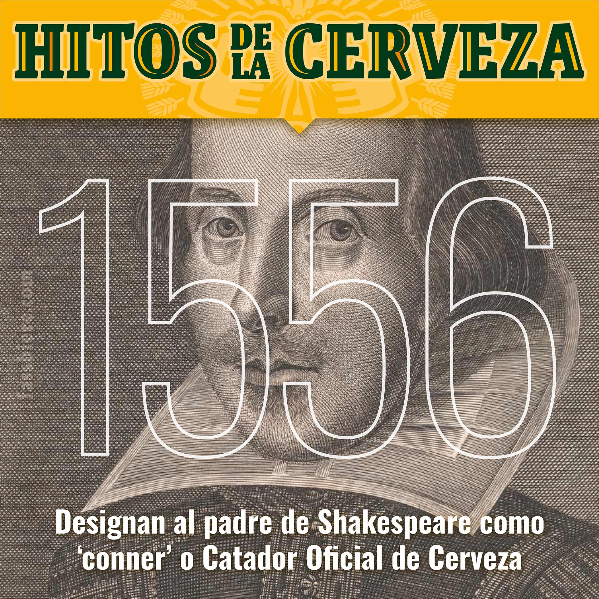 Historia de la Cerveza: 1556, el padre de William Shakespeare accede al cargo de alguacil catador de cerveza o ale-conner.